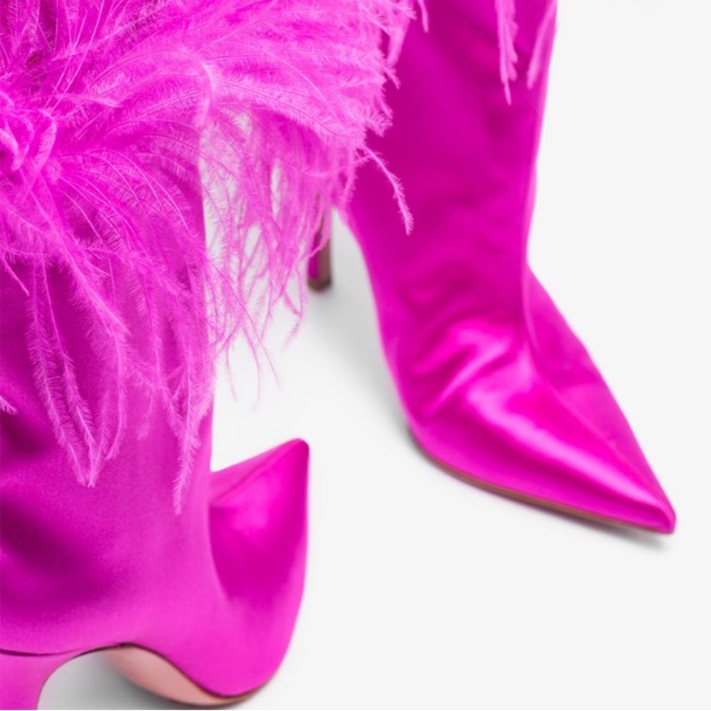Authentic Amina Muddai Satin pink boots /Sold Out**
